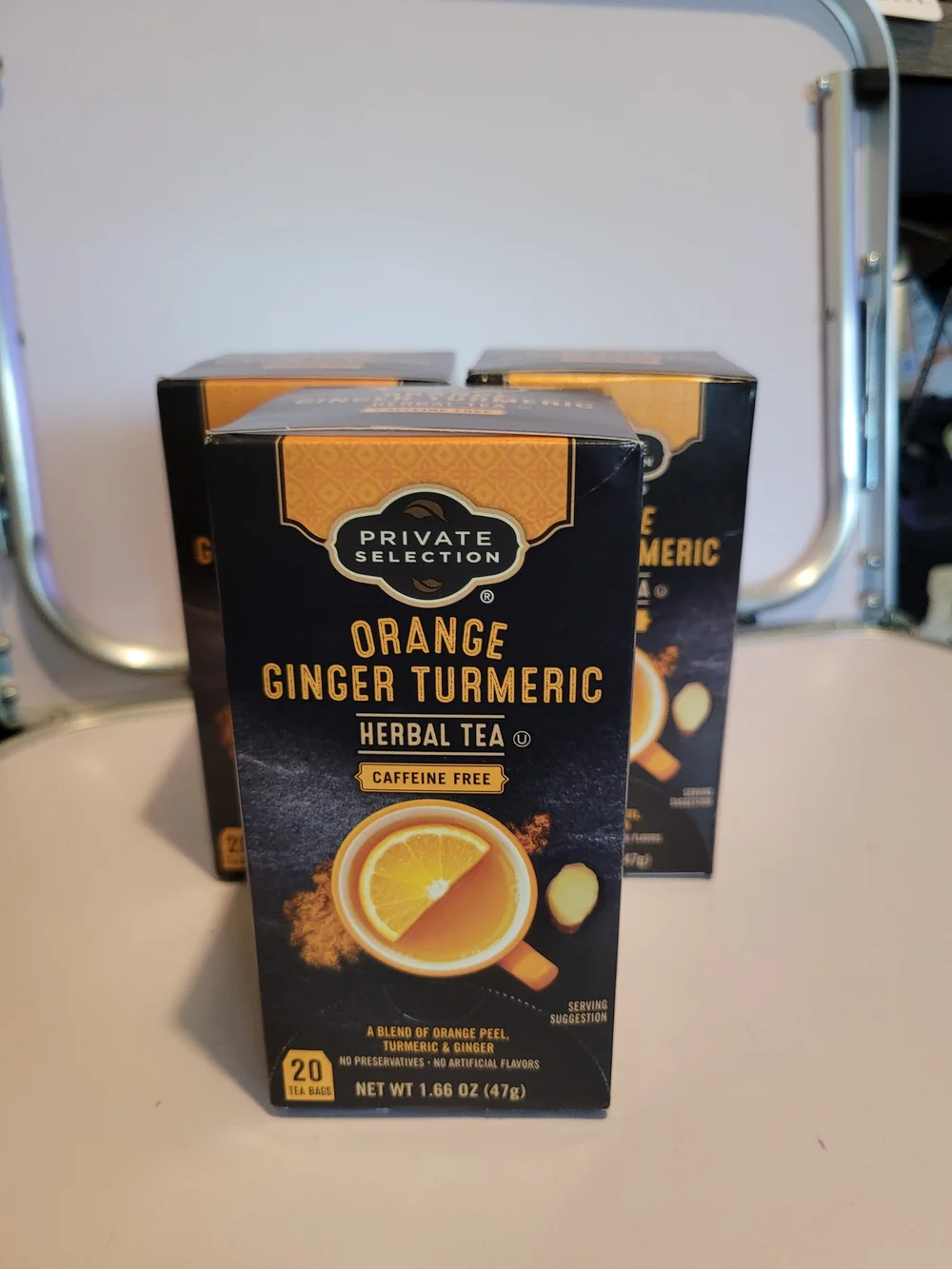 Private Selection Orange Ginger Turmeric Herbal Tea - Orange, Black